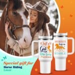 Horse Gifts for Women Girls, Horse Lovers Gifts for Horses Keep Me Stable Tumbler Cup 40oz, Birthday Christmas Gifts for Horse Riding Lovers, Just a Girl Who Loves Horses Gift Cup - Image 3