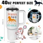 Horse Gifts for Women Girls, Horse Lovers Gifts for Horses Keep Me Stable Tumbler Cup 40oz, Birthday Christmas Gifts for Horse Riding Lovers, Just a Girl Who Loves Horses Gift Cup - Image 8