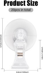 20pcs Seaweed Clips Fish Food Holder Suction Cup Clip Feeding Tool Feed Holder Aquarium Accessories for Fish Tank - Image 3