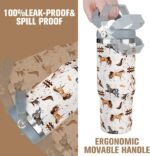 30 oz Horse Tumbler With Handle and Straw, 30oz Horse Flip Straw Tumbler Insulated Coffee Travel Mugs Cup Water Bottle Horse Gifts for Horse Lovers Women Girls - Image 3