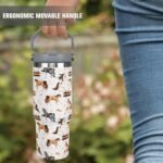 30 oz Horse Tumbler With Handle and Straw, 30oz Horse Flip Straw Tumbler Insulated Coffee Travel Mugs Cup Water Bottle Horse Gifts for Horse Lovers Women Girls - Image 8