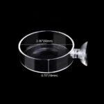 WEAVERBIRD 60mm Aquarium Shrimp Feeder Dish with Suction Glass Fish Tank Feeding Bowls Round Clear Dishes Tray - Image 3