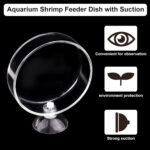 WEAVERBIRD 60mm Aquarium Shrimp Feeder Dish with Suction Glass Fish Tank Feeding Bowls Round Clear Dishes Tray - Image 6