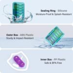 Weekly Pill Organizer 3X a Day, 7 Day Pill Box 3 Times, Portable for Travel Pill Case for Pills/Vitamin/Fish Oil/Medication/Supplements (3x7 Blue+Rainbow) - Image 4