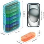 Weekly Pill Organizer 3X a Day, 7 Day Pill Box 3 Times, Portable for Travel Pill Case for Pills/Vitamin/Fish Oil/Medication/Supplements (3x7 Blue+Rainbow) - Image 7