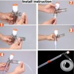 5 in1 Aquarium Gravel Cleaner Water Changer Glass Scraper Fish Tank Sand Wash Pump Kit with Air-Pressing Button and Adjustable Water Flow Controller Clamp for Fish Tank Gravel-Cleaning - Image 7