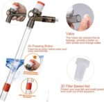 5 in1 Aquarium Gravel Cleaner Water Changer Glass Scraper Fish Tank Sand Wash Pump Kit with Air-Pressing Button and Adjustable Water Flow Controller Clamp for Fish Tank Gravel-Cleaning - Image 9