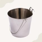 Heavy Duty Stainless Steel 6 Quart Bucket - Dual Hooks Hanging Water Buckets for Dogs, Cats, Kennels, Cages, Critter Crates and Multi Purpose Pet - Flat Sided Durable Dog Food Pails - Image 8