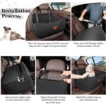 Dog Car Seat Medium Sized Dogs,Fully Detachable and Washable Car Dog Bed,Soft Fabic Pet Car Seat Filling in Memory Foam,2 Dog Leashes Dog Bed for Car(Black,Large) - Image 7