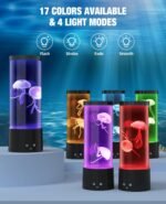 Jellyfish Lamp, Jellyfish Aquarium Lamp with 17 Light Effects - Table Lamp Night Light Mood Lamp with Remote, Jelly Fish Tank Aquarium for Living Room, Christmas Birthday Gifts for Kids - Image 3