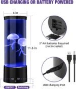 Jellyfish Lamp, Jellyfish Aquarium Lamp with 17 Light Effects - Table Lamp Night Light Mood Lamp with Remote, Jelly Fish Tank Aquarium for Living Room, Christmas Birthday Gifts for Kids - Image 7