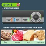 Precision Vacuum Sealer Machine, Powerful Pro Vacuum Food Sealer, 8-in-1 Easy Presets, 4 Food Modes, Dry&Moist&Soft&Delicate with Starter Kit, Compact Design(Silver) - Image 4