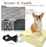 Dog Booster Car Seat for Small/Medium Dogs up to 35 lbs,Interior 7 Inches Elevated Pet Car Seat,Ultra Soft Fabric and Memory Foam Car Dog Seat,Safety,Comfy,Fully Detachable Washable(H-Black/Grey) - Image 5