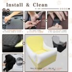 Dog Booster Car Seat for Small/Medium Dogs up to 35 lbs,Interior 7 Inches Elevated Pet Car Seat,Ultra Soft Fabric and Memory Foam Car Dog Seat,Safety,Comfy,Fully Detachable Washable(H-Black/Grey) - Image 7