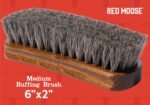 Horsehair Shoe Brush - Shoe Polish Brush for Leather, Boots, Shine - Red Moose - Image 3
