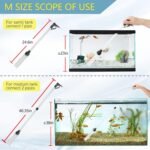 Aquarium Vacuum Gravel Cleaner, 256 GPH Fish Tank Siphon Gravel Cleaner Kit Sand Cleaner/Water Changer/Remove Dirt with Hanging Clip & Flow Control Clamp - Image 5