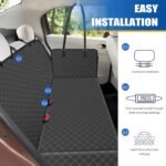Dog Car Seat Cover for Back Seat Dog Seat Cover with Storage Pocket Dog Hammock Protects Against Dirt Dog Seat Covers for Cars Scratch Prevention Fits for SUVs and Trucks 54"x 58", Black - Image 5
