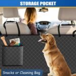 Dog Car Seat Cover for Back Seat Dog Seat Cover with Storage Pocket Dog Hammock Protects Against Dirt Dog Seat Covers for Cars Scratch Prevention Fits for SUVs and Trucks 54"x 58", Black - Image 6