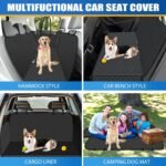Dog Car Seat Cover for Back Seat Dog Seat Cover with Storage Pocket Dog Hammock Protects Against Dirt Dog Seat Covers for Cars Scratch Prevention Fits for SUVs and Trucks 54"x 58", Black - Image 8