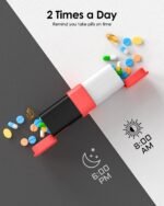 Lotour Weekly Pill Organizer 2 Times a Day with PU Leather Bag, Large 7 Day Travel Pill Box, Am Pm Daily Pill Case, Portable Pill Holder Container for Medication, Vitamins, Fish Oil - Image 7