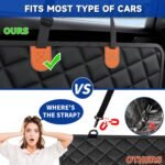 MDQ Dog Car Seat Cover for Pets 100% Waterproof Dog Car Hammock, Scratch Proof, Nonslip, 600D Heavy Duty Backseat Pet Seat Covers for Cars Trucks and SUVs - Image 8