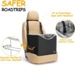 Dog Car Seat for Small Dogs, Elevated Dog Booster Seat Pet Travel Carrier Bed for Car with Adjustable Straps Pet Car Booster Seat for Small Dogs Cats - Image 5