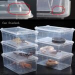 Reptile Small Snake Feeding Box Lizard Tarantula Habitat Cage Hatching Container Transparent Portable Plastic Mini Pet Houses for Scorpion Spider Frog - Image 6