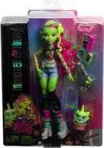 Monster High Venus McFlytrap Doll, Plant Monster with Pet Cat Chewlian & Accessories Like Backpack, Notebook, Snacks & More - Image 7