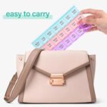 2Pcs Large Weekly Pill Organizer 3 Times A Day,Travel Pill Cases Moisture-Proof 7 Day Pill Box, Portable for Pills Vitamin Fish Oil Supplements（Purple） - Image 6