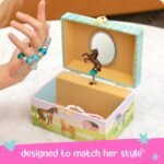 Horse Jewelry Box - Horse Toys for Girls Age 4-6- Kids Jewelry Box with Spinning Horse - 6 x 4.7 x 3.5 in - Image 3