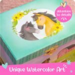 Horse Jewelry Box - Horse Toys for Girls Age 4-6- Kids Jewelry Box with Spinning Horse - 6 x 4.7 x 3.5 in - Image 5