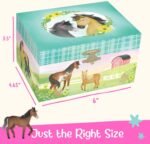 Horse Jewelry Box - Horse Toys for Girls Age 4-6- Kids Jewelry Box with Spinning Horse - 6 x 4.7 x 3.5 in - Image 9