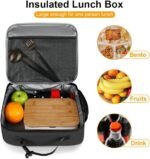 White Horse Reusable Lunch Box Insulated Lunch Bag Cooler Bag Lunchbox Meal Food Container Tote Bag for Women Kids Girls Boy School Camping Hiking Picnic Beach Travel - Image 8