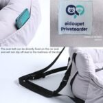 Aidou Dog car seat, Dog Booster seat for Small Medium Large Dogs Cats,pet Travel Booster seat, Dog Safety Car Seat with Storage,Dog car Bed Dual-use for car and Home (Midium Grey) - Image 3