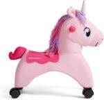 Radio Flyer Shimmer The Magical Unicorn with Interactive Lights and Sounds, Ride On Toy for Toddlers Ages 1-3, Pink Unicorn Toy for Kids, Medium - Image 4