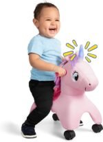 Radio Flyer Shimmer The Magical Unicorn with Interactive Lights and Sounds, Ride On Toy for Toddlers Ages 1-3, Pink Unicorn Toy for Kids, Medium - Image 5