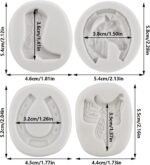 Horse Head Silicone Molds Horseshoe Hoof Candy Molds Cowboy Boot Mold Chocolate Saddle Mold for Cake Decoration Cupcake Toppers Fondant Polymer Clay Set Of 4 - Image 3