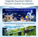Aquarium Vacuum Gravel Cleaner Kit,Fish Tank Cleaning Kit with Two Tubes and Fish Net,Aquarium Siphon for Cleaning Water and Sand,Fit for Most Fish Tank - Image 7