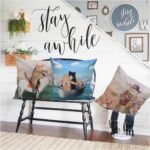Cat Throw Pillow Covers Cat Cowboy on a Horse Pillow Cover Funny Two Brave Cats Pillow Cases Animal Kitty Pillowcase Cotton Linen Cushion Cover for Couch Sofa Bed 18x18 Set of 4 - Image 4