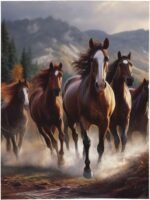 Horses Throw Blanket Plush Flannel Fleece Blanket Soft Lightweight Cozy Blankets for Bed Couch Sofa Travel 50"X40" - Image 3