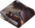Horses Throw Blanket Plush Flannel Fleece Blanket Soft Lightweight Cozy Blankets for Bed Couch Sofa Travel 50"X40" - Image 4