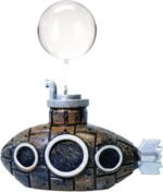 Floating Fish Tank Decoration, Aquarium Air Pump Decorations Little Cute Retro Submarine Aquarium Decoration with Float Balls for Aquarium and Retro Old Submarine Wreck Ornament - Image 9