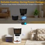 Automatic Cat Feeder and Water Fountain, 4L/16 Cups Automatic Cat Food Dispenser,10s Meal Call and Timer Setting 20 Portions 6 Meals Per Day,Pet Feeder for Cat - Image 6