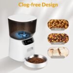 Automatic Cat Feeder and Water Fountain, 4L/16 Cups Automatic Cat Food Dispenser,10s Meal Call and Timer Setting 20 Portions 6 Meals Per Day,Pet Feeder for Cat - Image 7