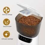 Automatic Cat Feeder and Water Fountain, 4L/16 Cups Automatic Cat Food Dispenser,10s Meal Call and Timer Setting 20 Portions 6 Meals Per Day,Pet Feeder for Cat - Image 8