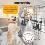 LOOBANI Dog Car Barrier for SUVs, Cars, Vehicles and Trucks Cargo Area, Universal Fit Adjustable Heavy-Duty Pet Divider Gate with Metal Mesh for Safety Driving Travel Accessories - Image 3