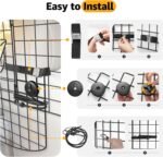 LOOBANI Dog Car Barrier for SUVs, Cars, Vehicles and Trucks Cargo Area, Universal Fit Adjustable Heavy-Duty Pet Divider Gate with Metal Mesh for Safety Driving Travel Accessories - Image 5