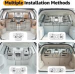 LOOBANI Dog Car Barrier for SUVs, Cars, Vehicles and Trucks Cargo Area, Universal Fit Adjustable Heavy-Duty Pet Divider Gate with Metal Mesh for Safety Driving Travel Accessories - Image 7