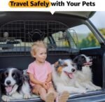 LOOBANI Dog Car Barrier for SUVs, Cars, Vehicles and Trucks Cargo Area, Universal Fit Adjustable Heavy-Duty Pet Divider Gate with Metal Mesh for Safety Driving Travel Accessories - Image 8
