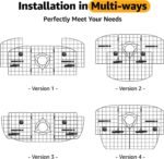 LOOBANI Dog Car Barrier for SUVs, Cars, Vehicles and Trucks Cargo Area, Universal Fit Adjustable Heavy-Duty Pet Divider Gate with Metal Mesh for Safety Driving Travel Accessories - Image 9